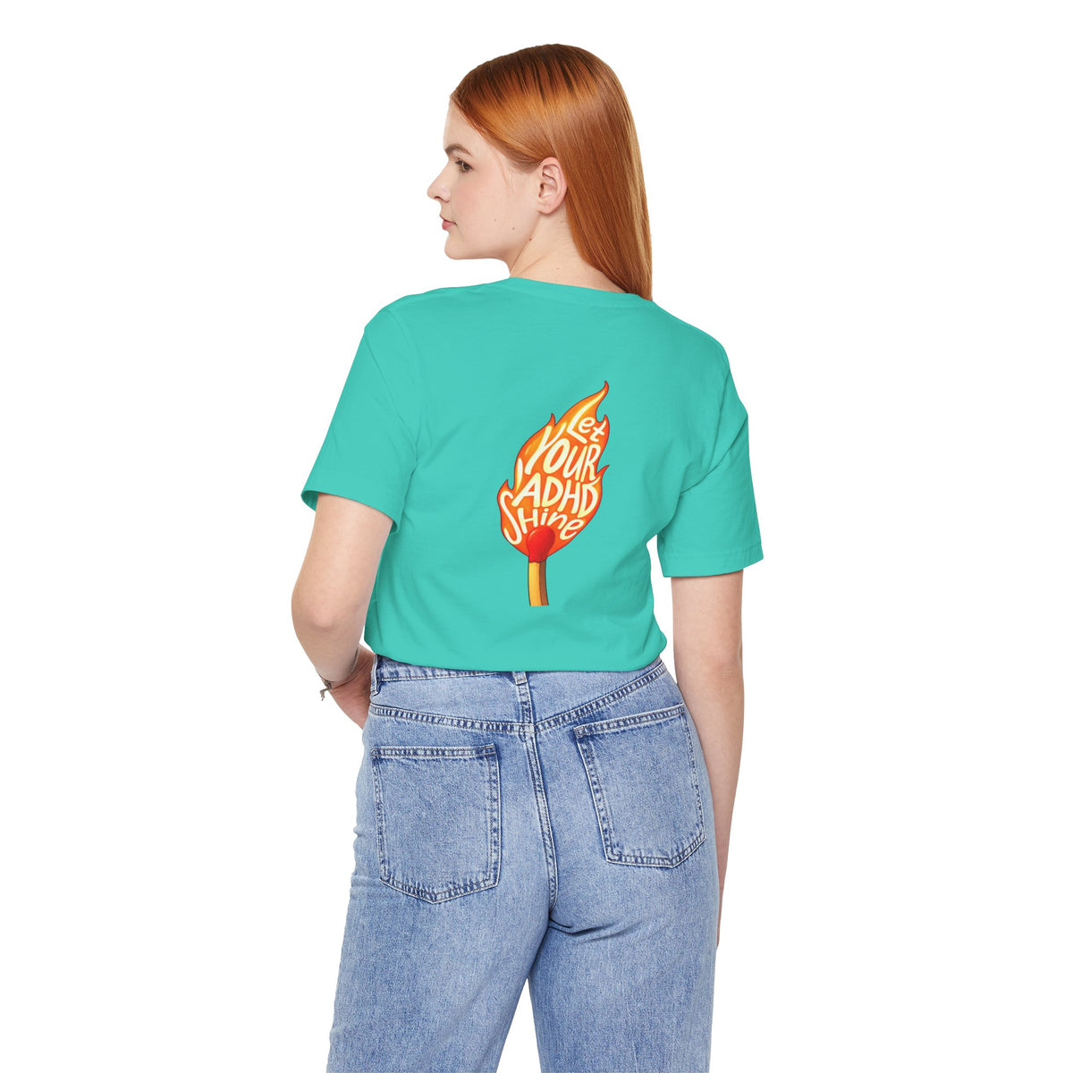 Adult Unisex "Let Your ADHD Shine" Flame Graphic T-Shirt