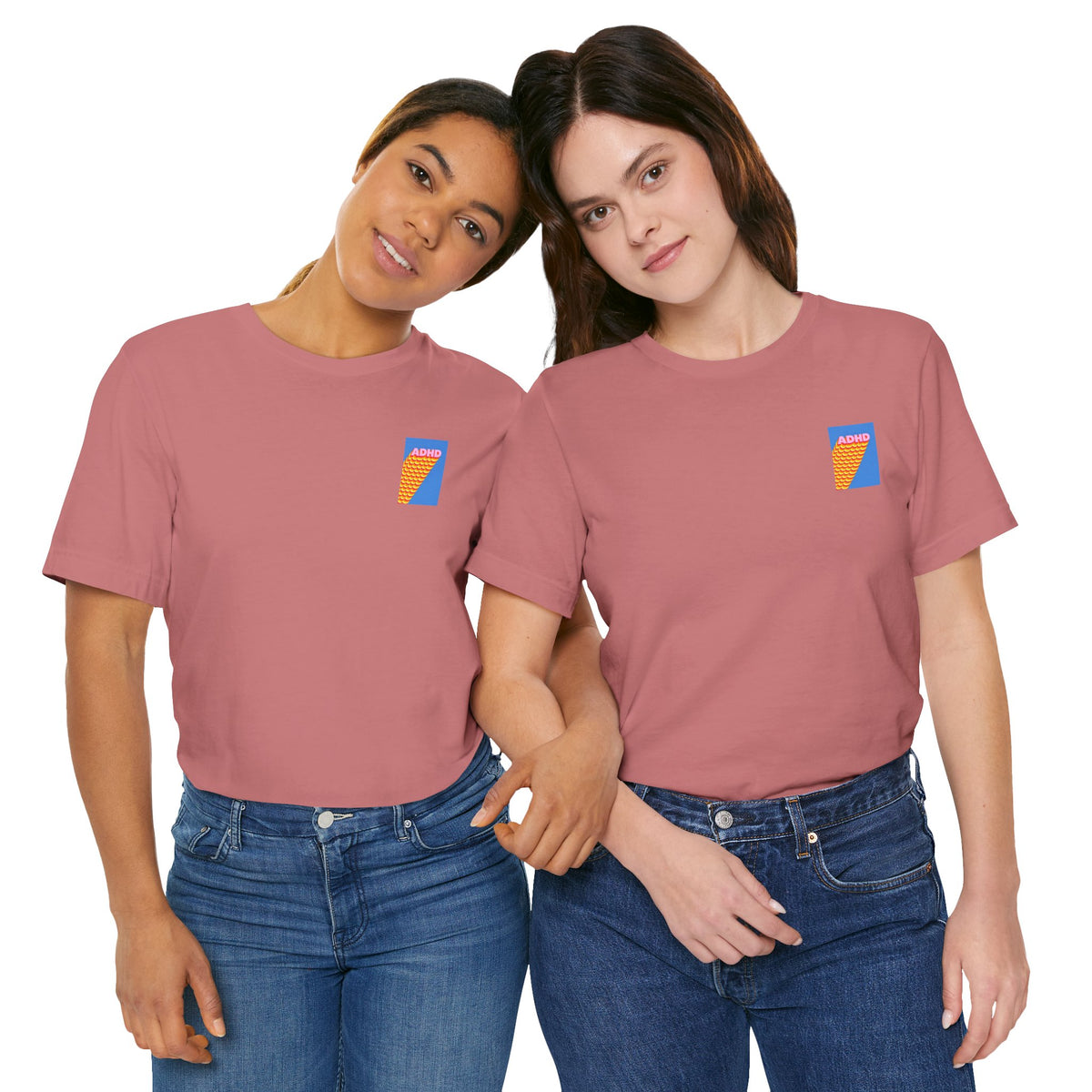 Adult Unisex ADHD Graphic T-Shirt, Colorful Neurodiversity Design