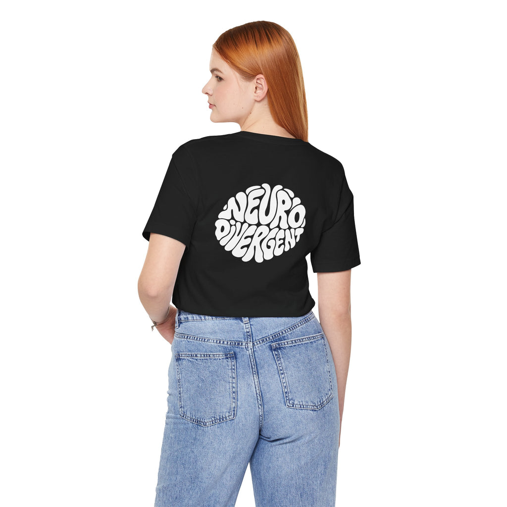 Adult Unisex "Neurodivergent" Brain Graphic T-Shirt, Neurodiversity Awareness