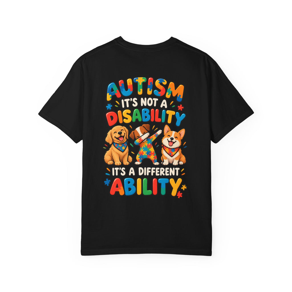 Adult Unisex "Autism Is Not a Disability Different Ability" T-Shirt
