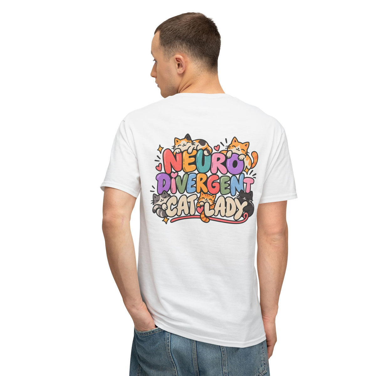 Adult Unisex "Neurodivergent Cat Lady" Graphic T-Shirt