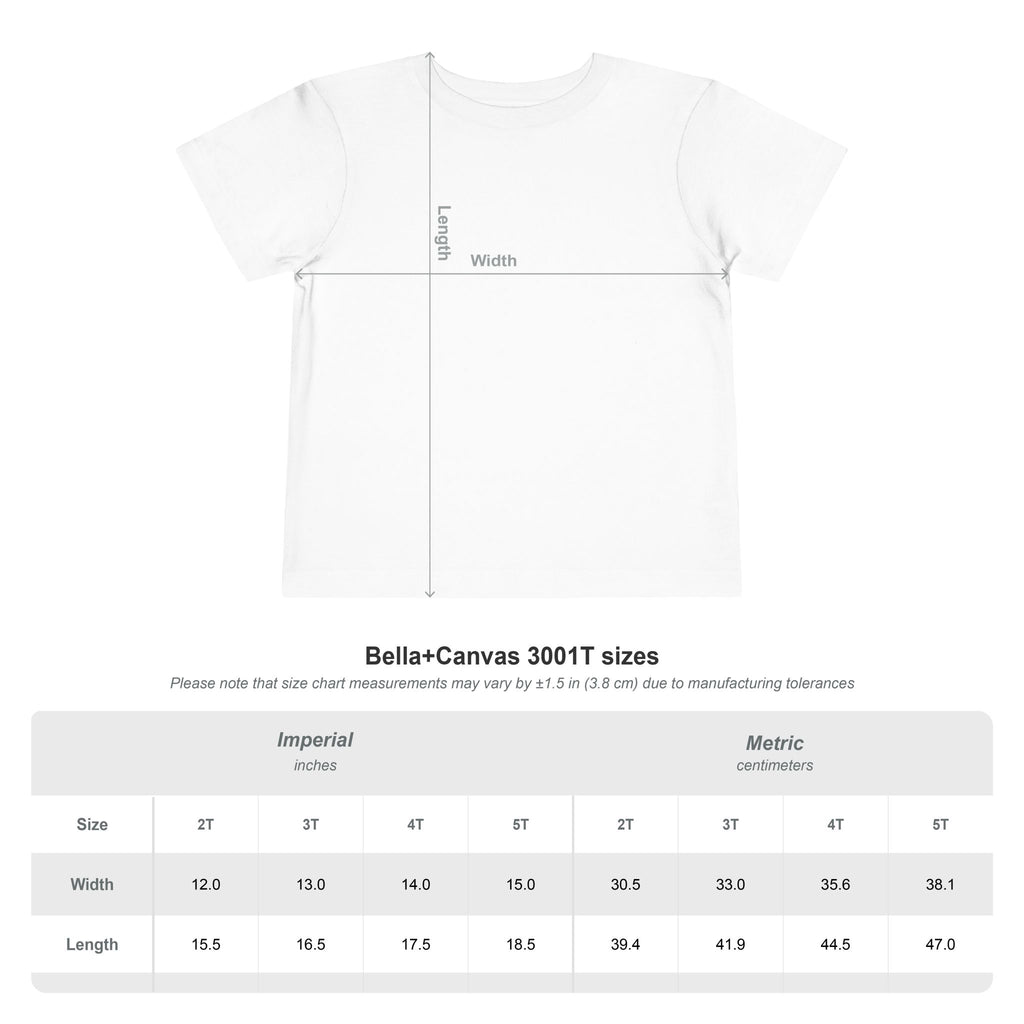Toddler "Just Keep Going" Colorful Typography T-Shirt