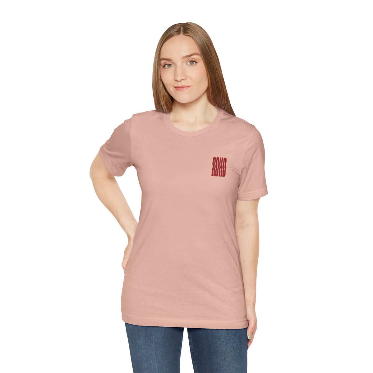 Adult Unisex abstract "ADHD' Wavy Letter Graphic T-Shirt