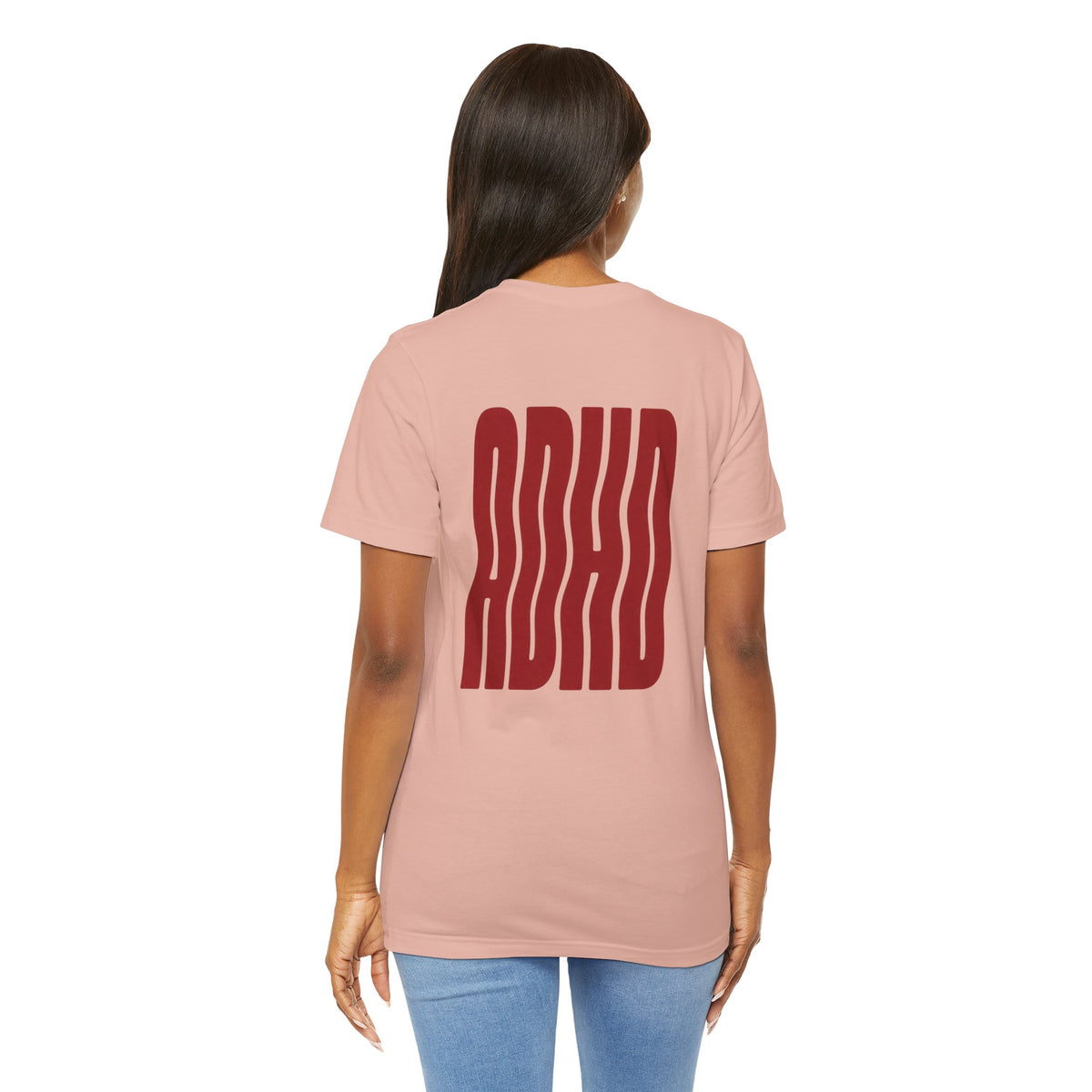 Adult Unisex abstract "ADHD' Wavy Letter Graphic T-Shirt