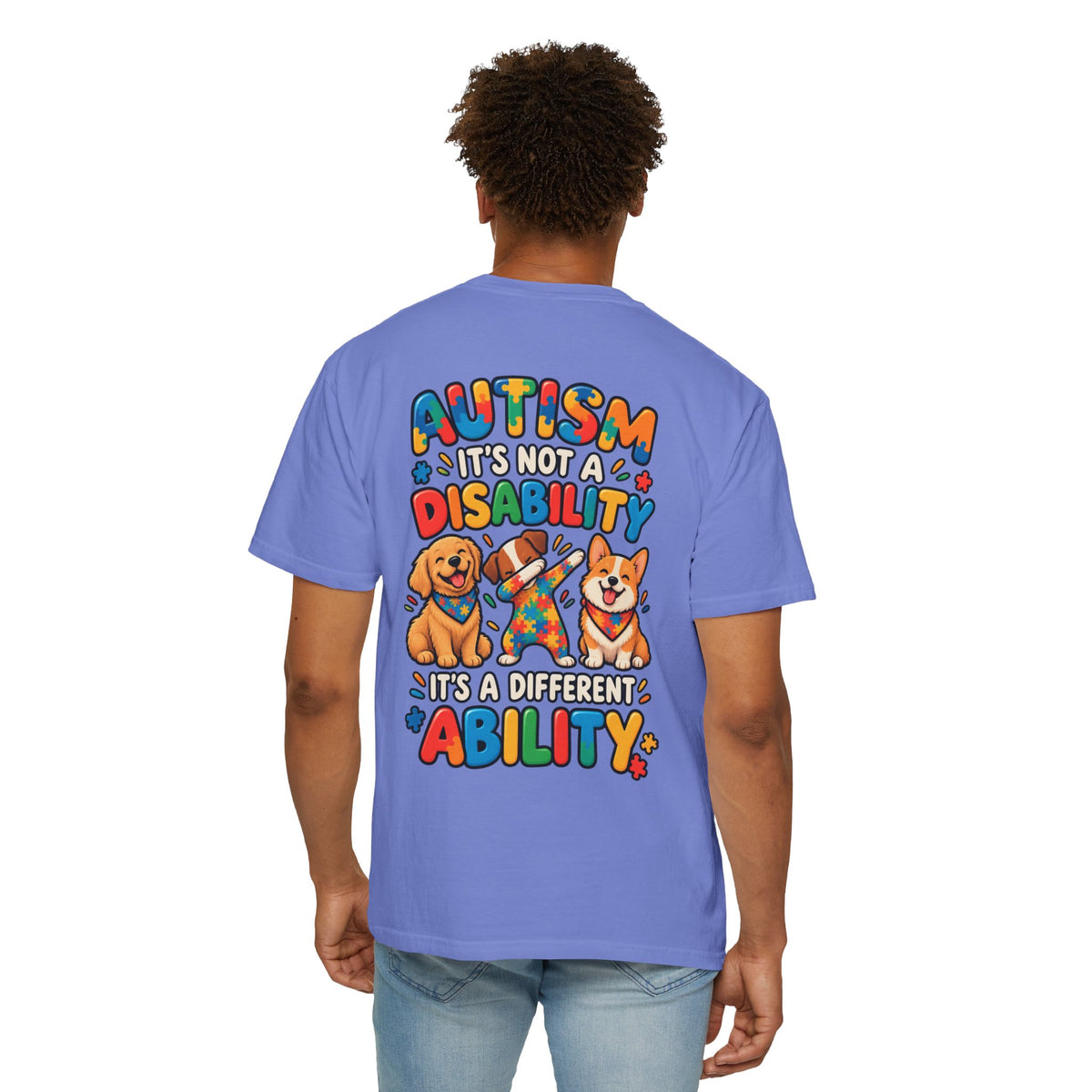 Adult Unisex "Autism Is Not a Disability Different Ability" T-Shirt