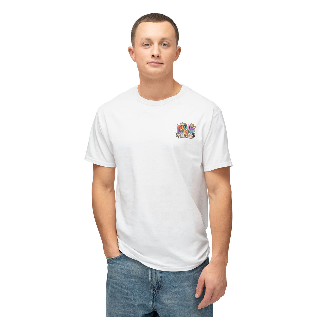 Adult Unisex "Neurodivergent Cat Lady" Graphic T-Shirt