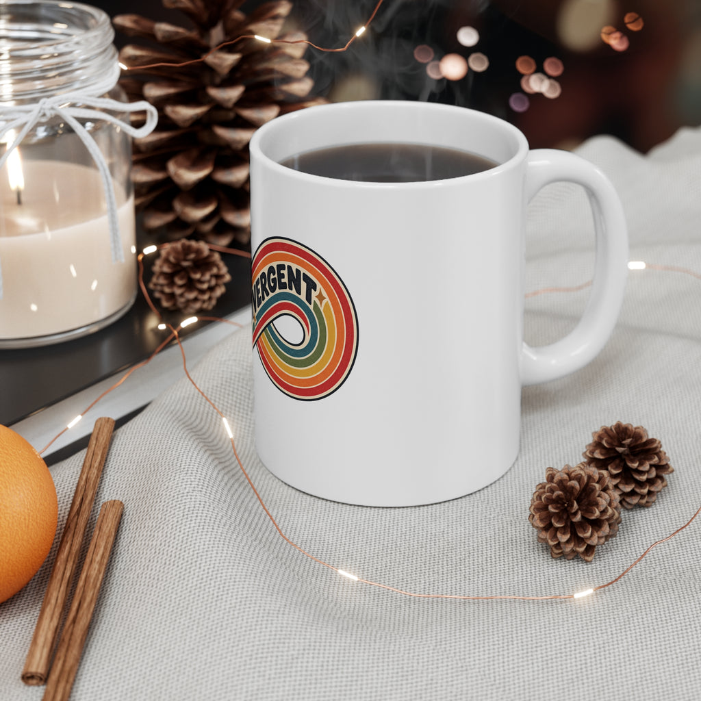 Rainbow Infinity Symbol Ceramic Coffee Mug