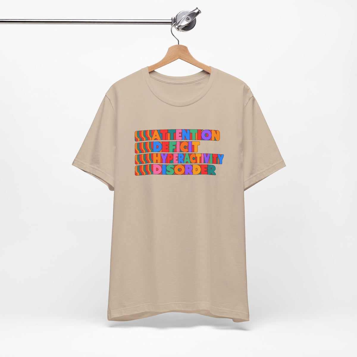 Adult Unisex "ADHD Attention Deficit Hyperactivity Disorder" Text Tee