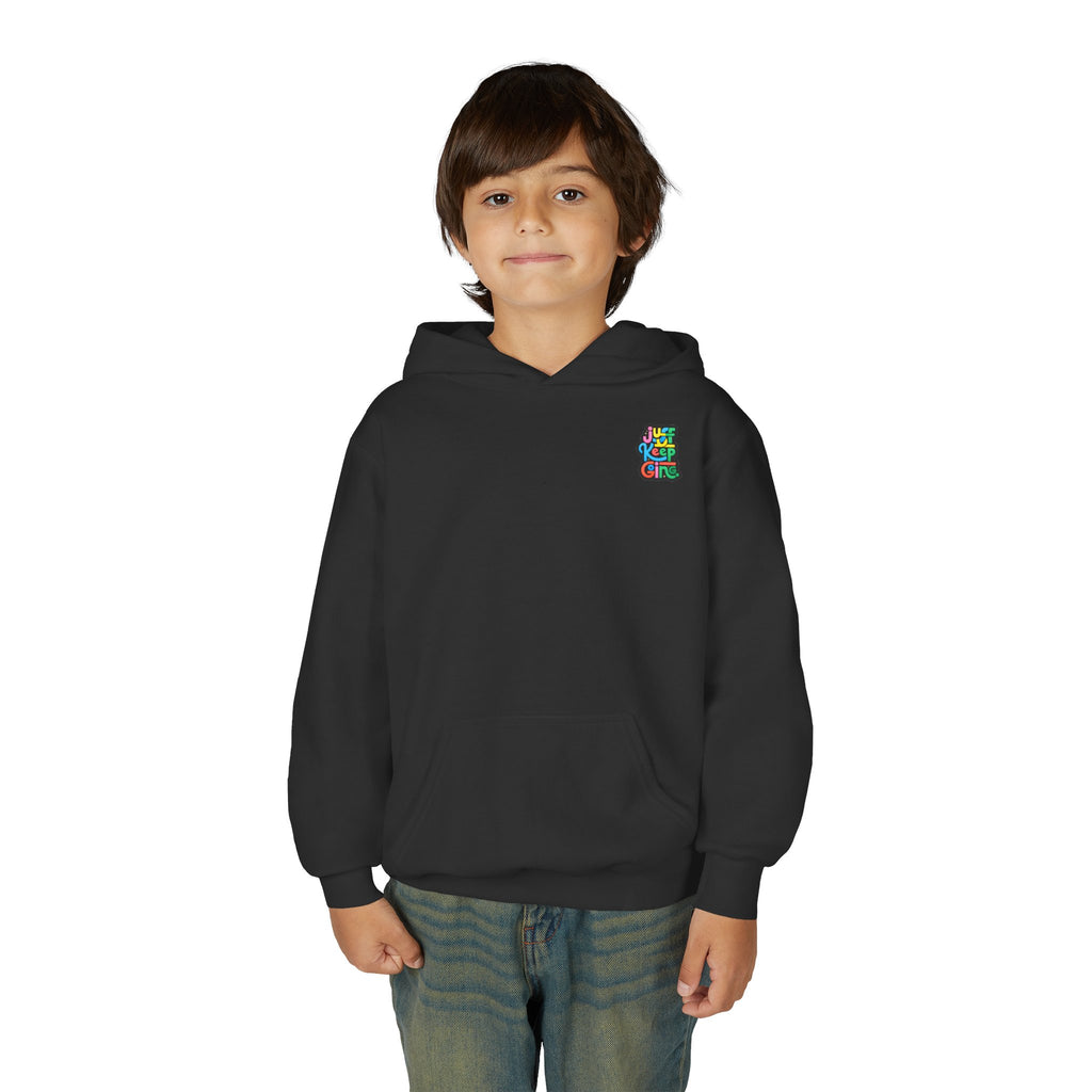 Youth "Just Keep Going" Motivational Text Hoodie