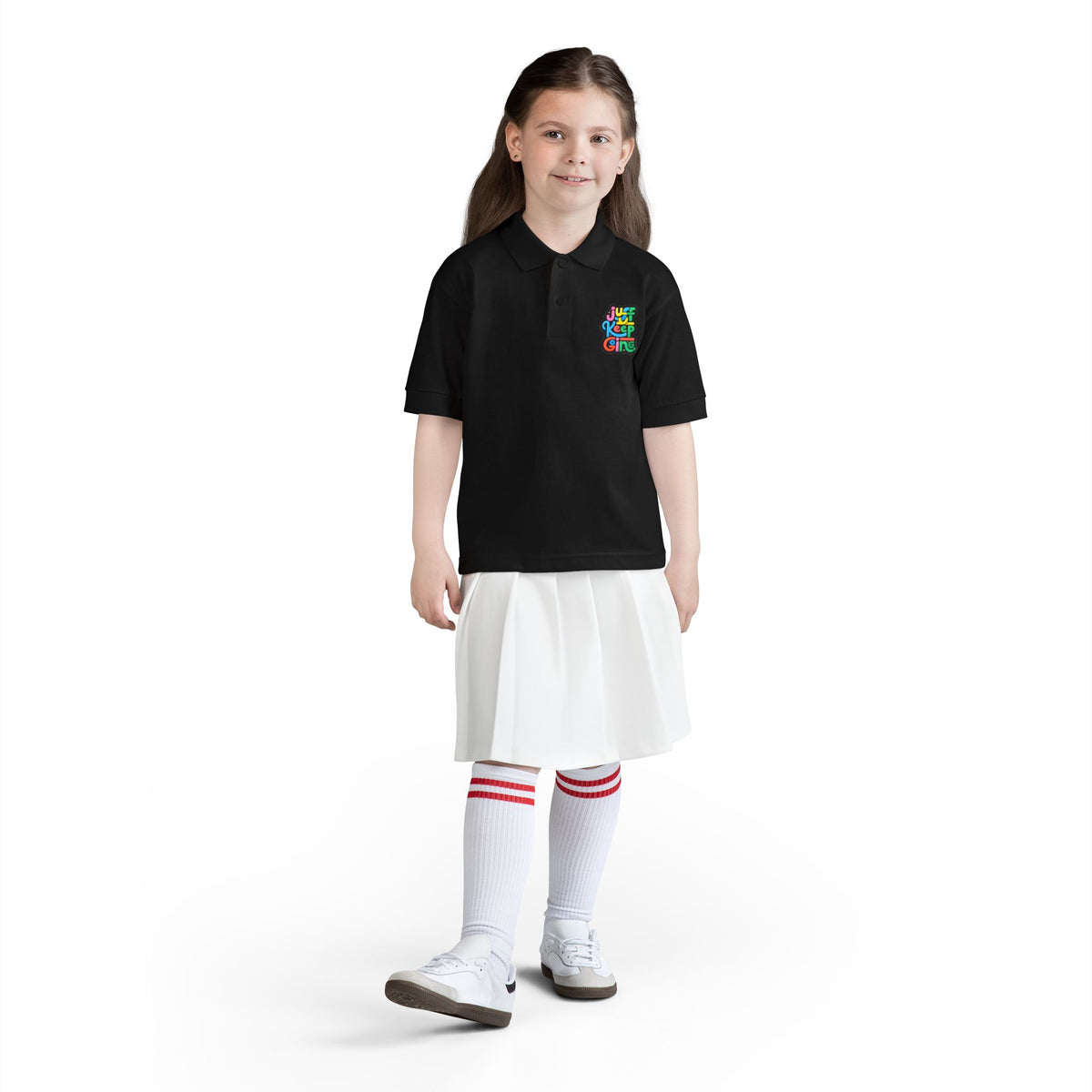 Youth Unisex "Just Keep Going" Colourful Jersey Polo