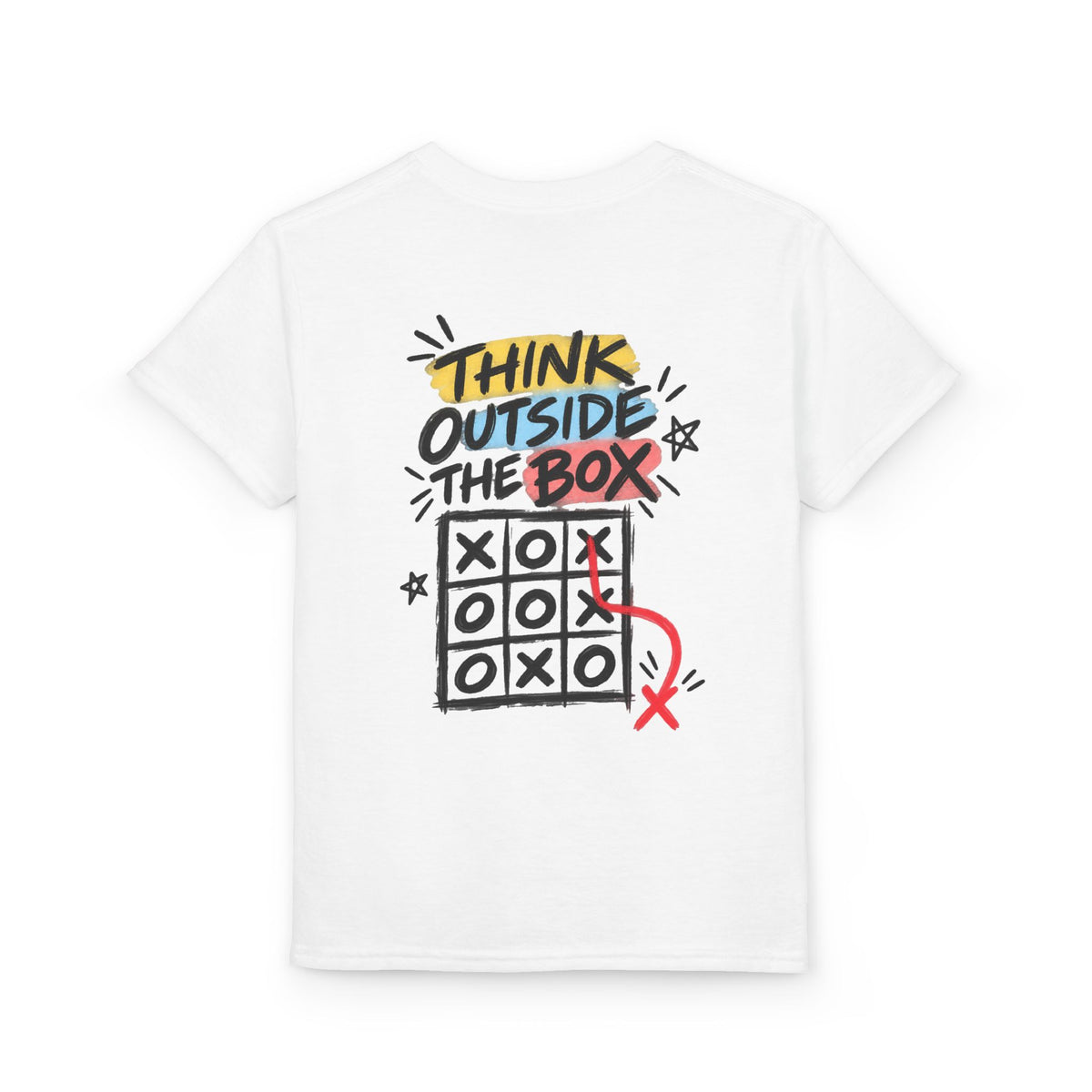 Youth Unisex "Think Outside the Box" Tic Tac Toe T-Shirt
