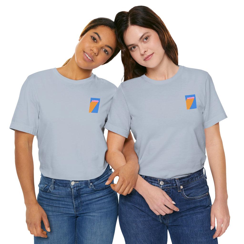 Adult Unisex ADHD Graphic T-Shirt, Colorful Neurodiversity Design