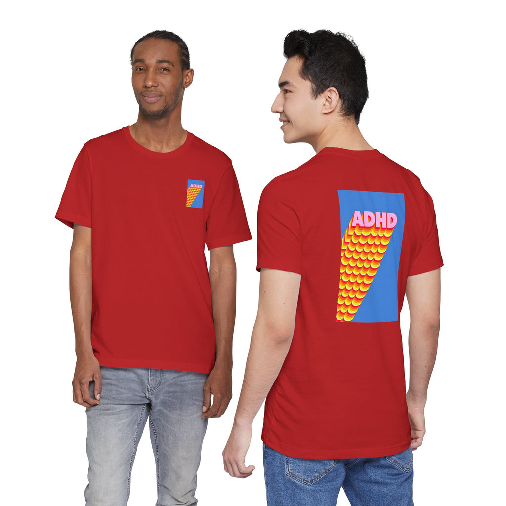 Adult Unisex ADHD Graphic T-Shirt, Colorful Neurodiversity Design