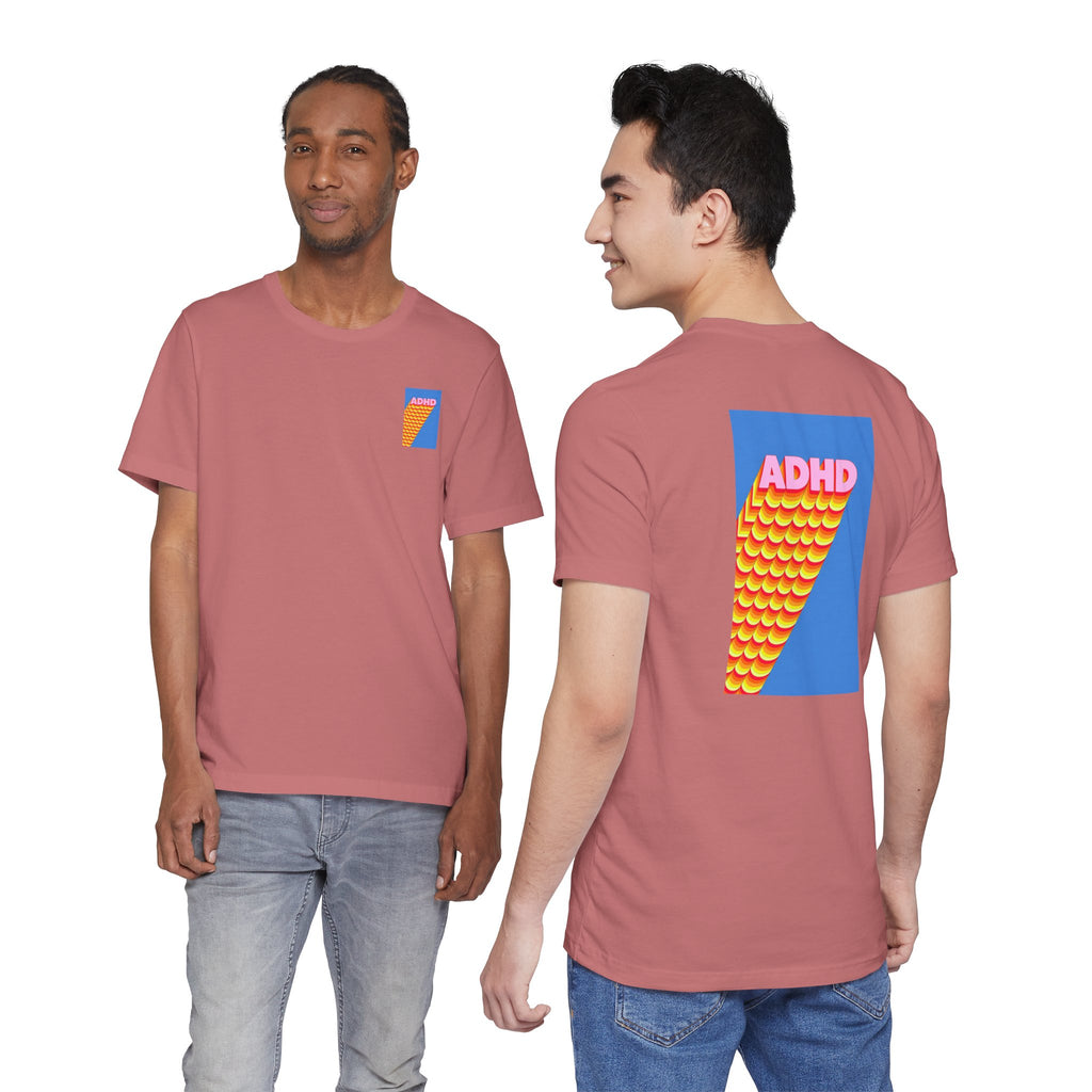 Adult Unisex ADHD Graphic T-Shirt, Colorful Neurodiversity Design