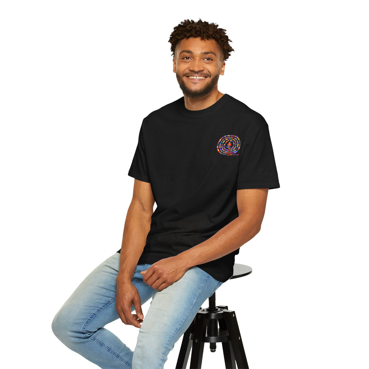 Adult Unisex Colourful Spiral Dream Graphic T-Shirt