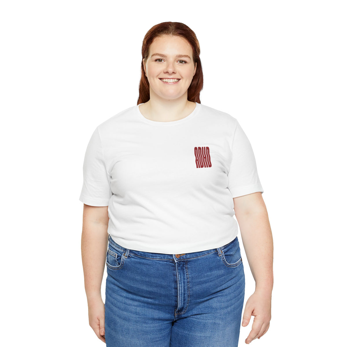 Adult Unisex abstract "ADHD' Wavy Letter Graphic T-Shirt
