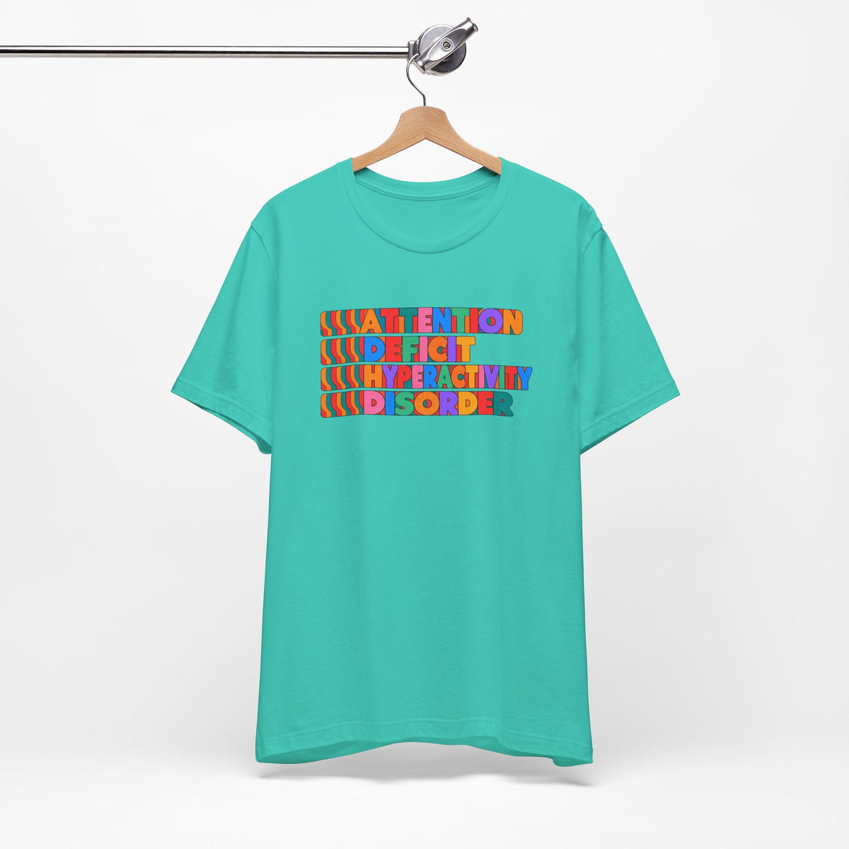 Adult Unisex "ADHD Attention Deficit Hyperactivity Disorder" Text Tee