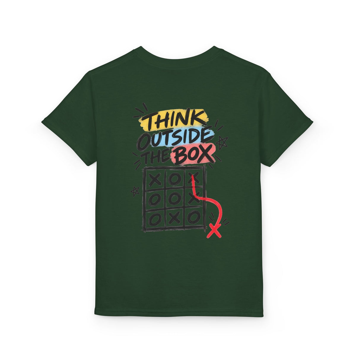 Youth Unisex "Think Outside the Box" Tic Tac Toe T-Shirt