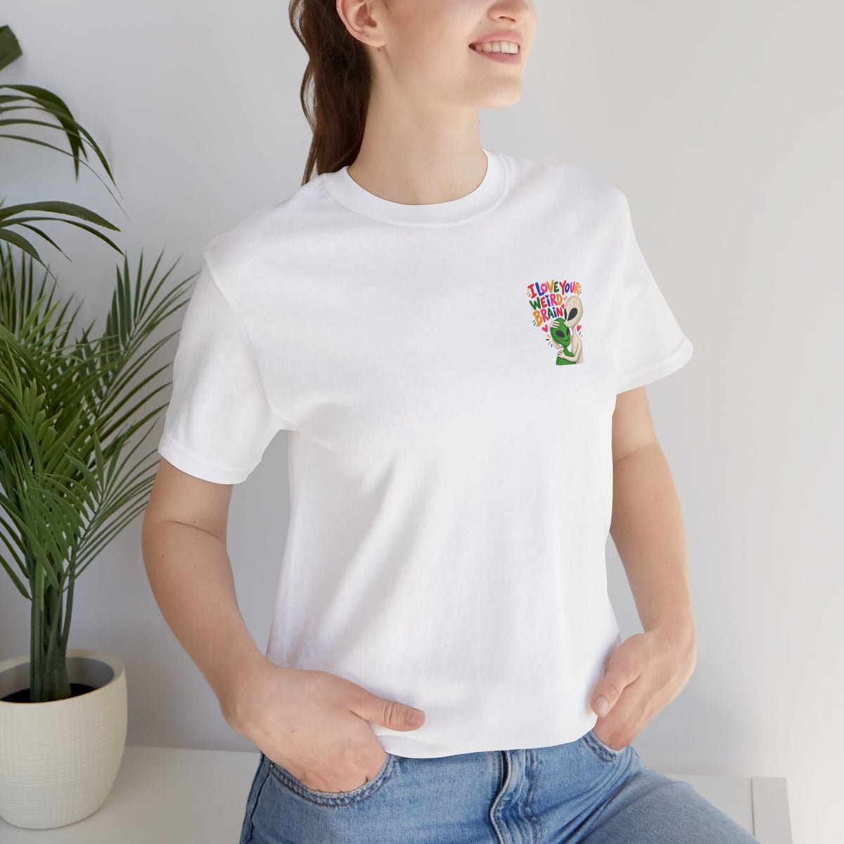 Adult Unisex "I Love Your Weird Brain" Alien T-Shirt