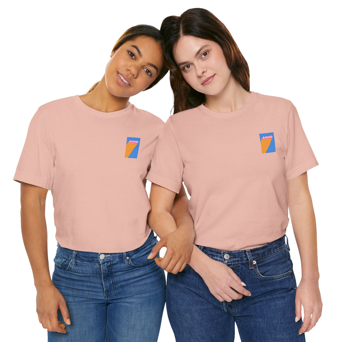 Adult Unisex ADHD Graphic T-Shirt, Colorful Neurodiversity Design