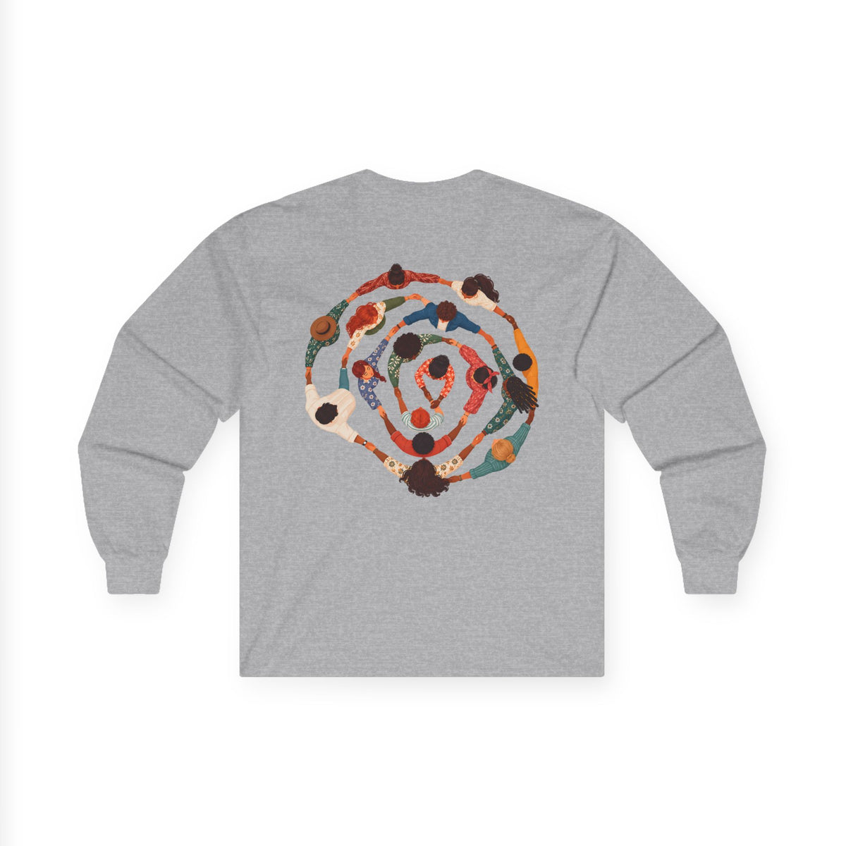 Adult Unisex Abstract Colourful Artwork Long Sleeve Tee