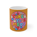Take Your Meds Pill Design Mug | Medication Reminder Coffee Cup