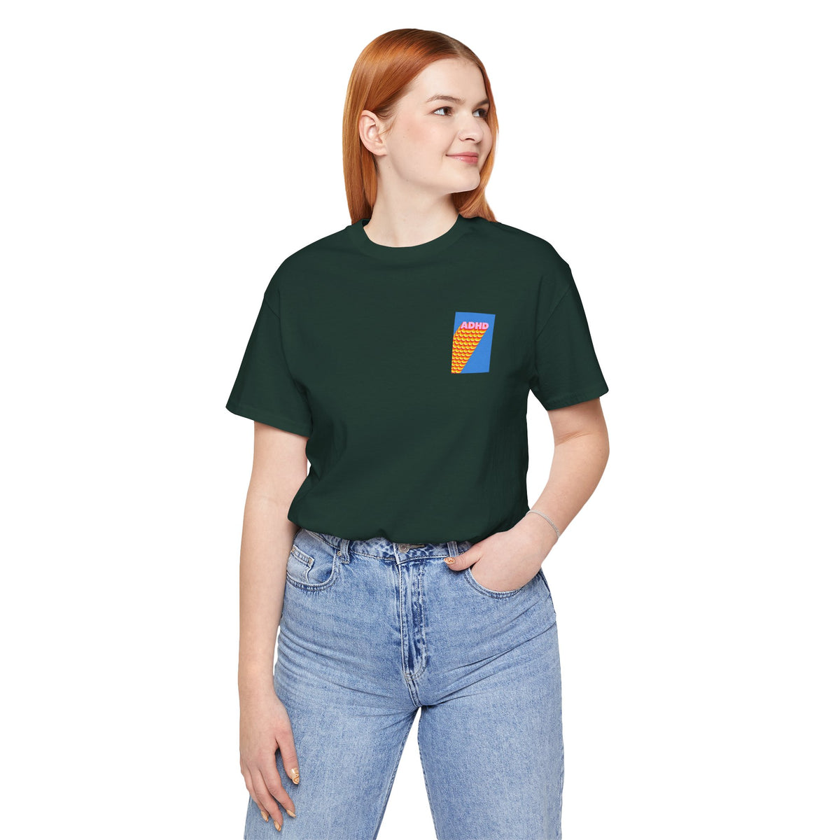 Adult Unisex ADHD Graphic T-Shirt, Colorful Neurodiversity Design
