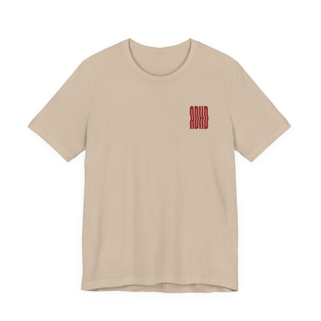 Adult Unisex abstract "ADHD' Wavy Letter Graphic T-Shirt