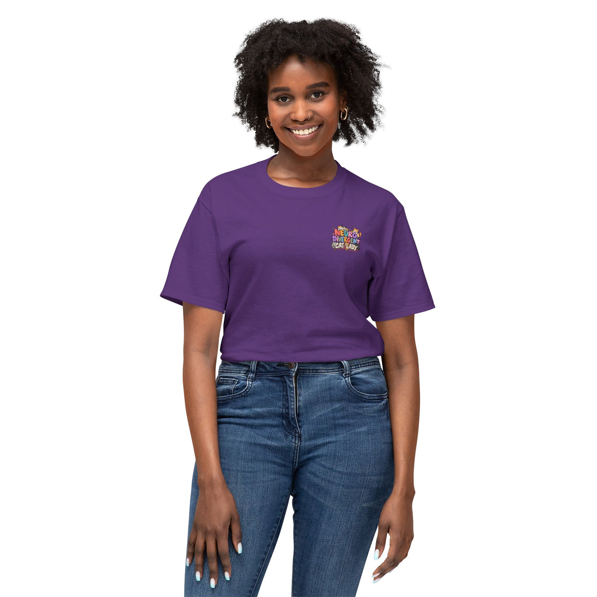 Adult Unisex "Neurodivergent Cat Lady" Graphic T-Shirt