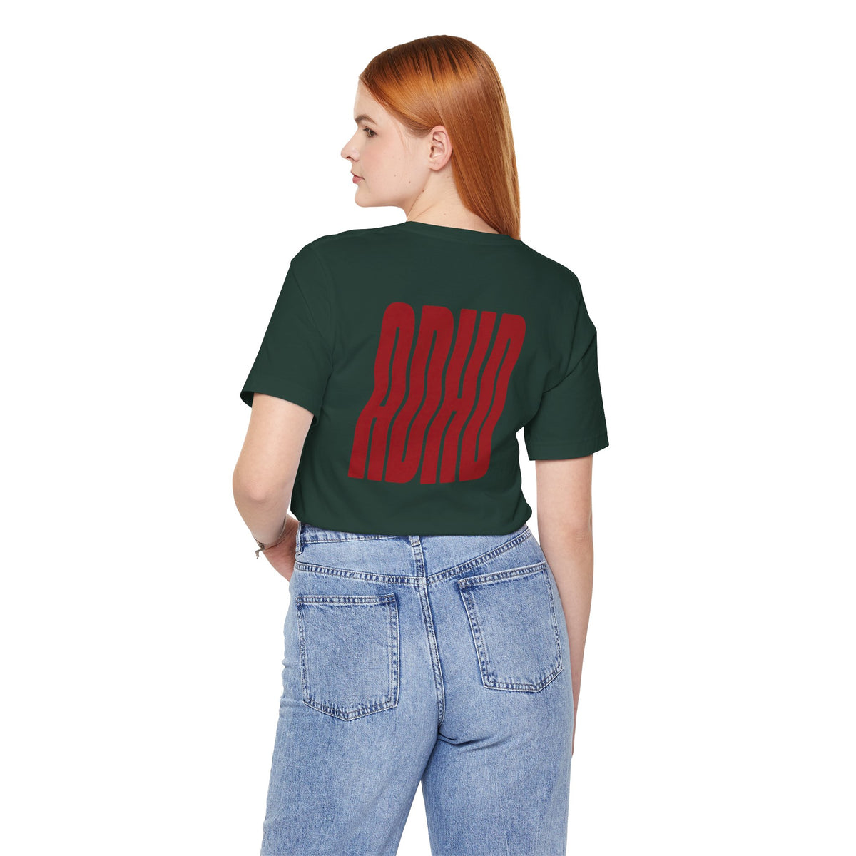Adult Unisex abstract "ADHD' Wavy Letter Graphic T-Shirt