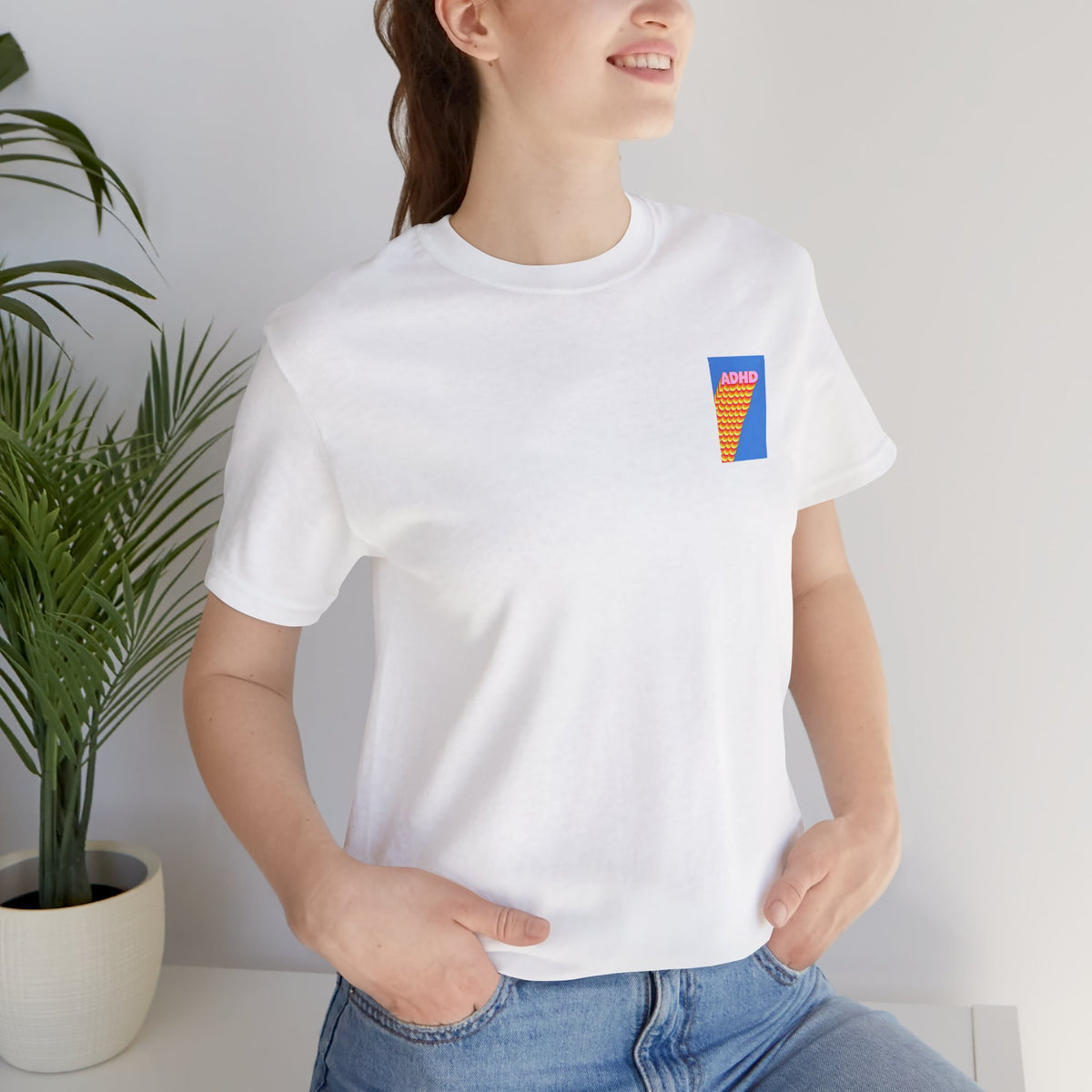 Adult Unisex ADHD Graphic T-Shirt, Colorful Neurodiversity Design