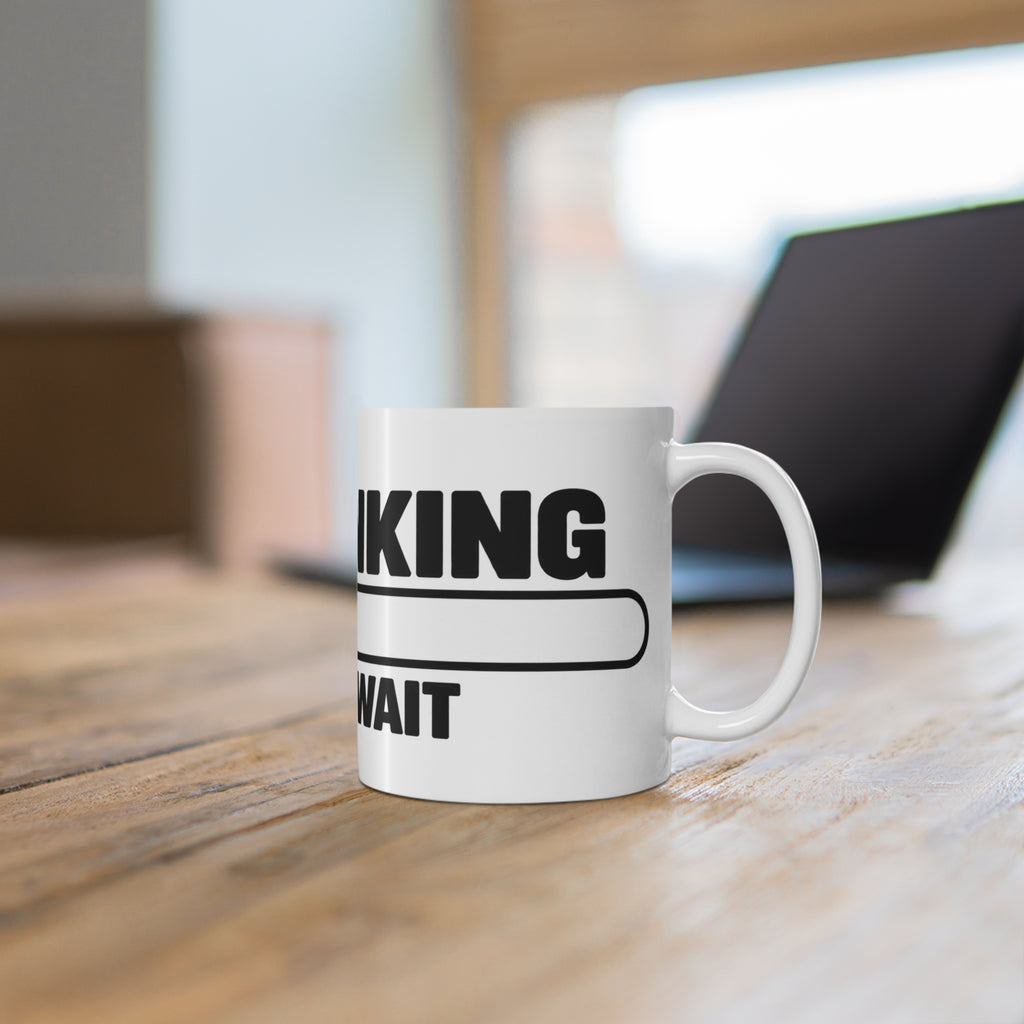 Think I’m Turning Around Please Wait Funny Traffic Sign Mug