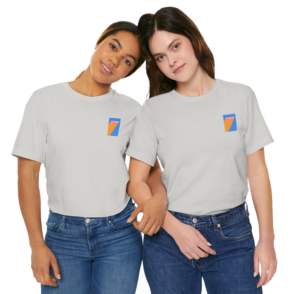 Adult Unisex ADHD Graphic T-Shirt, Colorful Neurodiversity Design