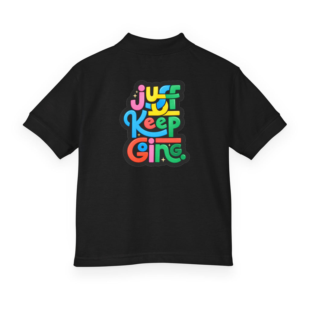Youth Unisex "Just Keep Going" Colourful Jersey Polo