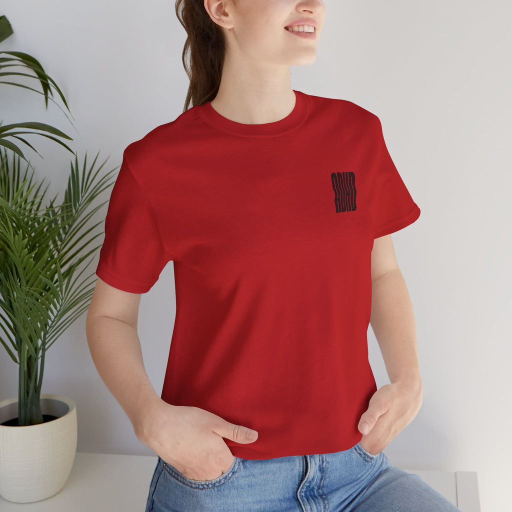Adult Unisex abstract "ADHD' Wavy Letter Graphic T-Shirt