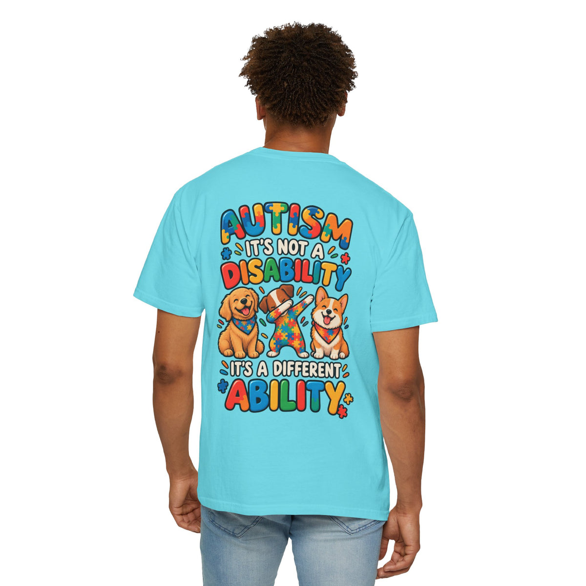 Adult Unisex "Autism Is Not a Disability Different Ability" T-Shirt