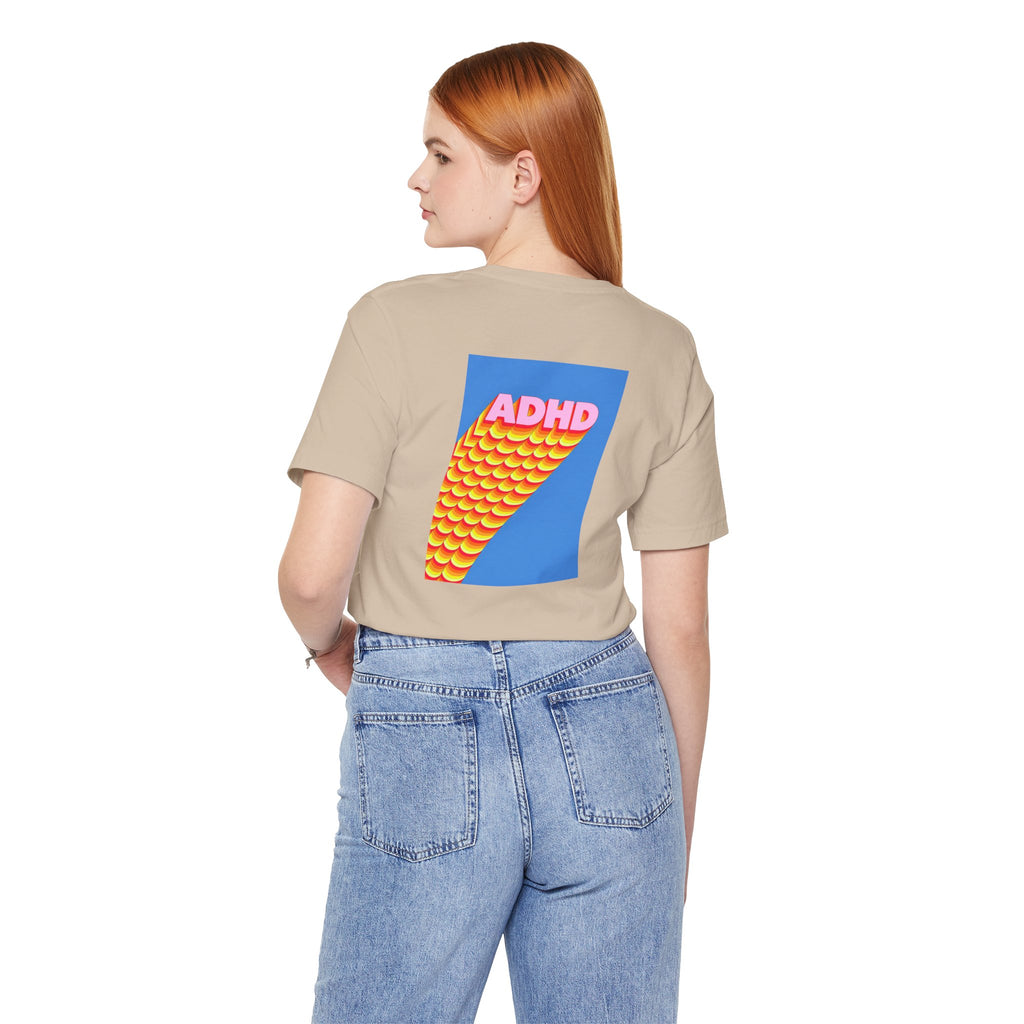 Adult Unisex ADHD Graphic T-Shirt, Colorful Neurodiversity Design