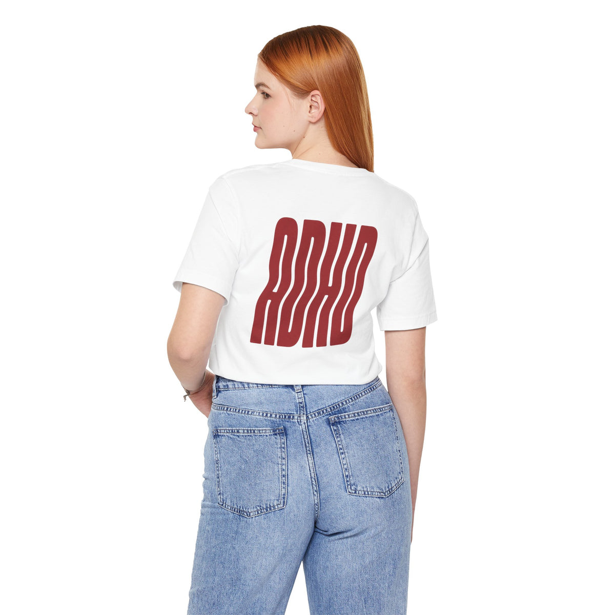 Adult Unisex abstract "ADHD' Wavy Letter Graphic T-Shirt