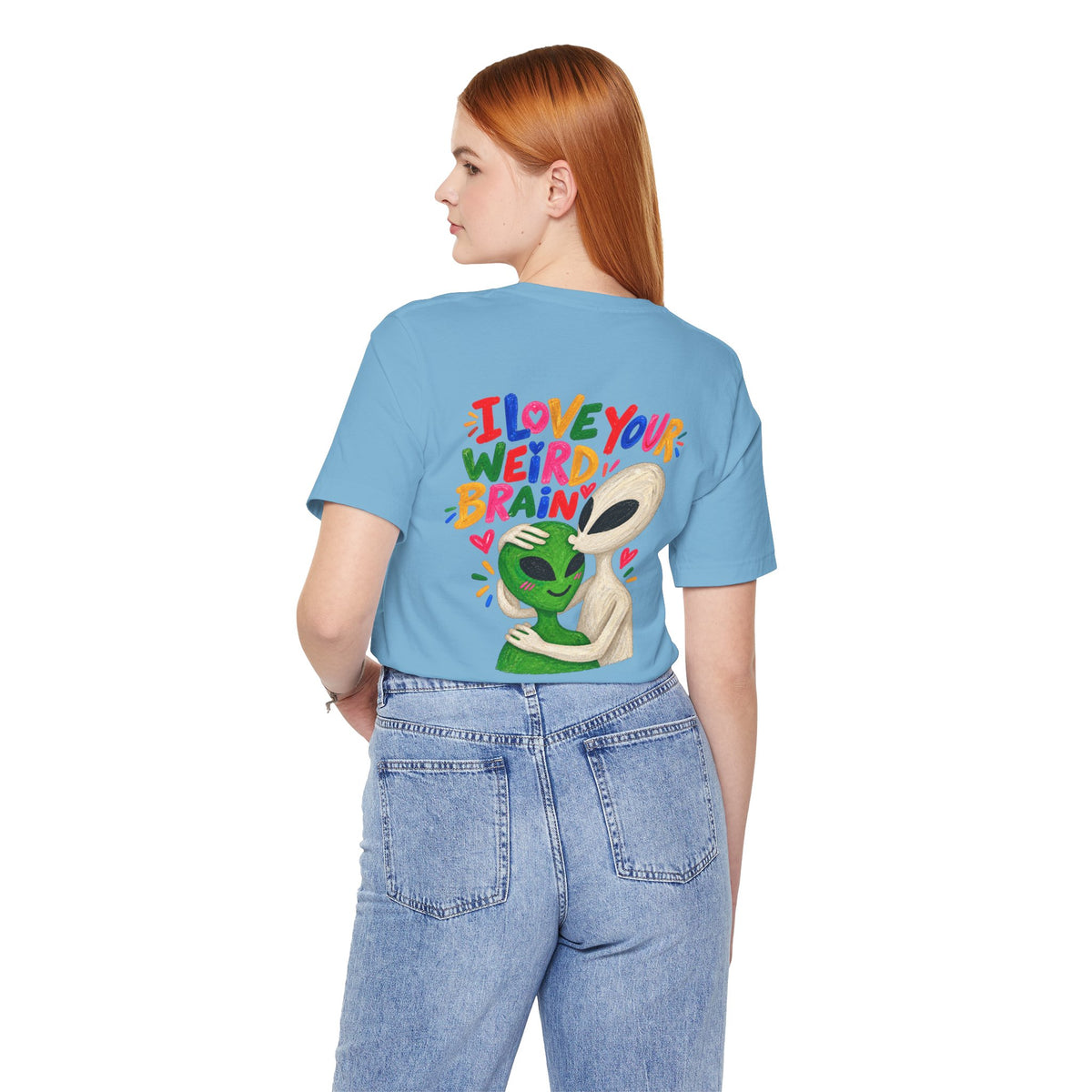 Adult Unisex "I Love Your Weird Brain" Alien T-Shirt
