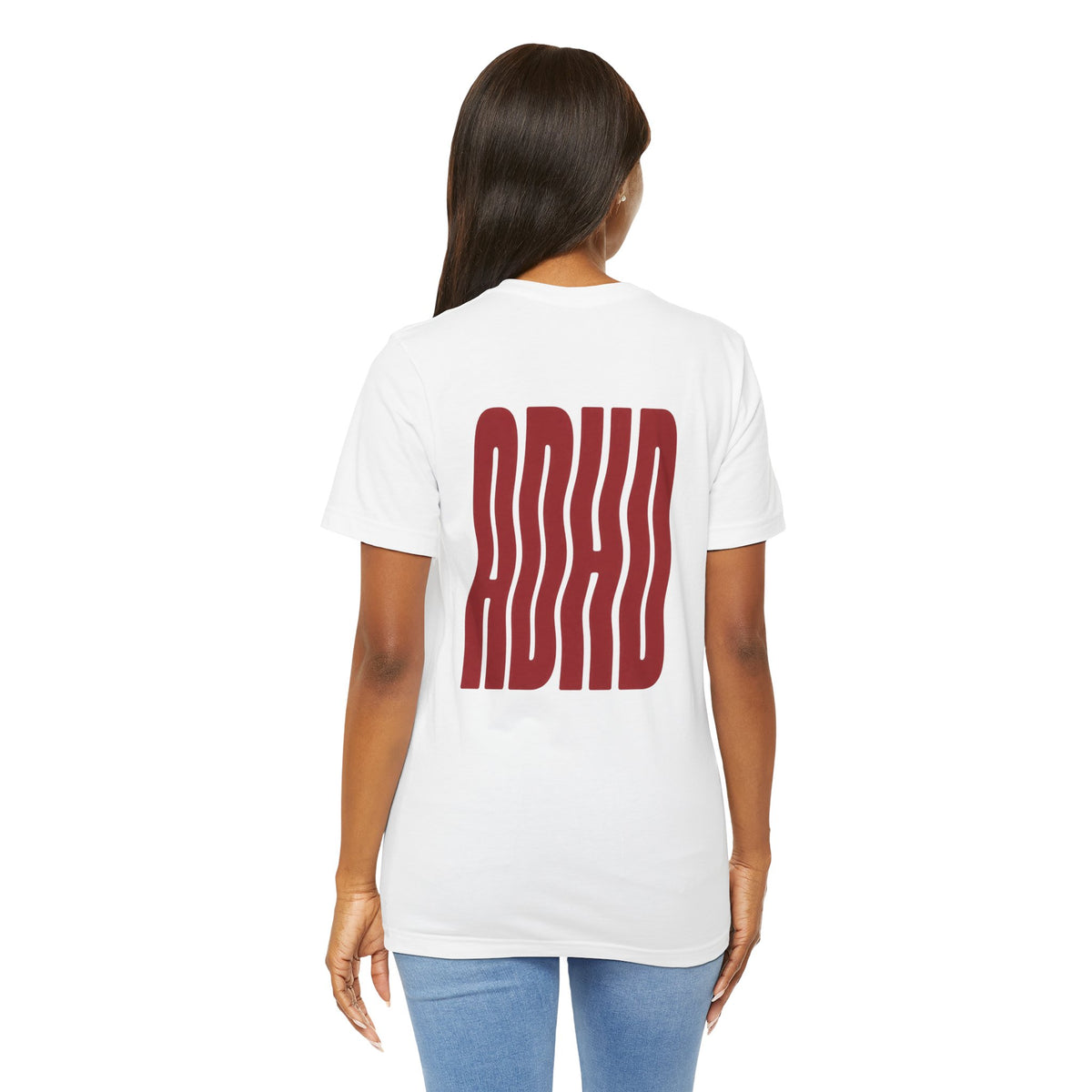 Adult Unisex abstract "ADHD' Wavy Letter Graphic T-Shirt