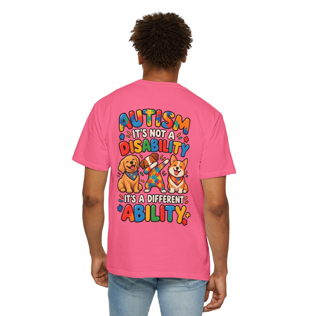 Adult Unisex "Autism Is Not a Disability Different Ability" T-Shirt