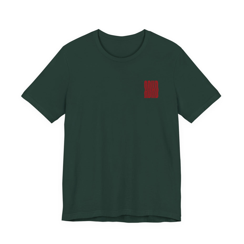 Adult Unisex abstract "ADHD' Wavy Letter Graphic T-Shirt