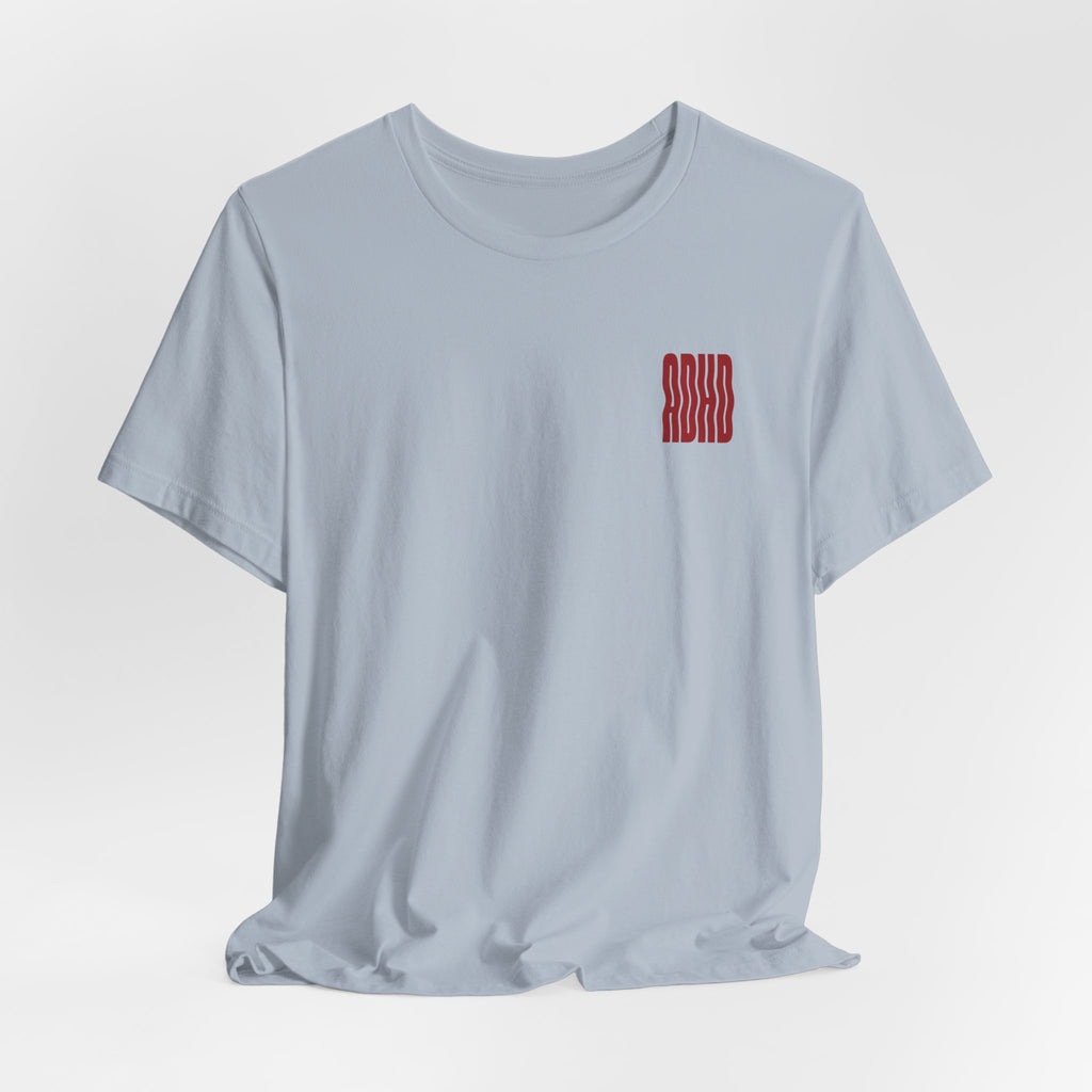 Adult Unisex abstract "ADHD' Wavy Letter Graphic T-Shirt
