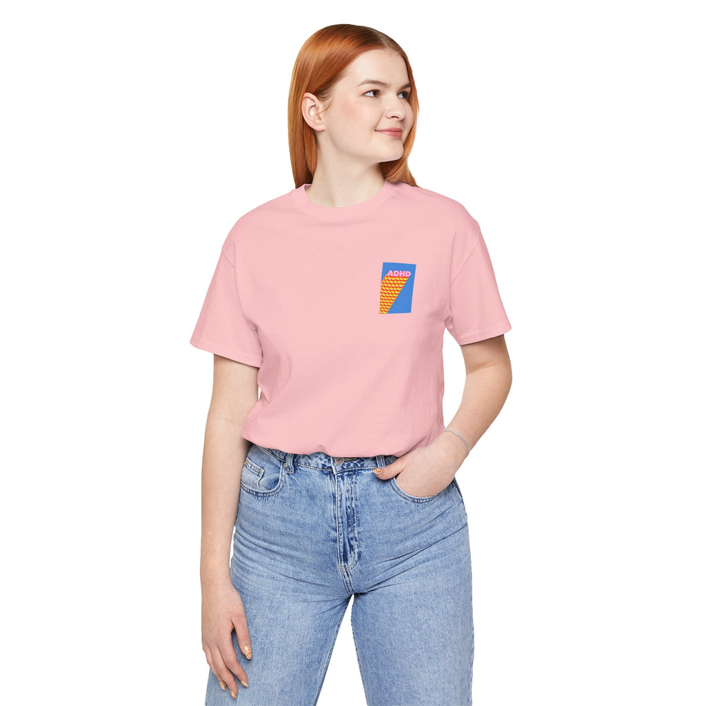 Adult Unisex ADHD Graphic T-Shirt, Colorful Neurodiversity Design