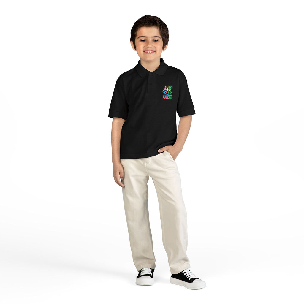 Youth Unisex "Just Keep Going" Colourful Jersey Polo