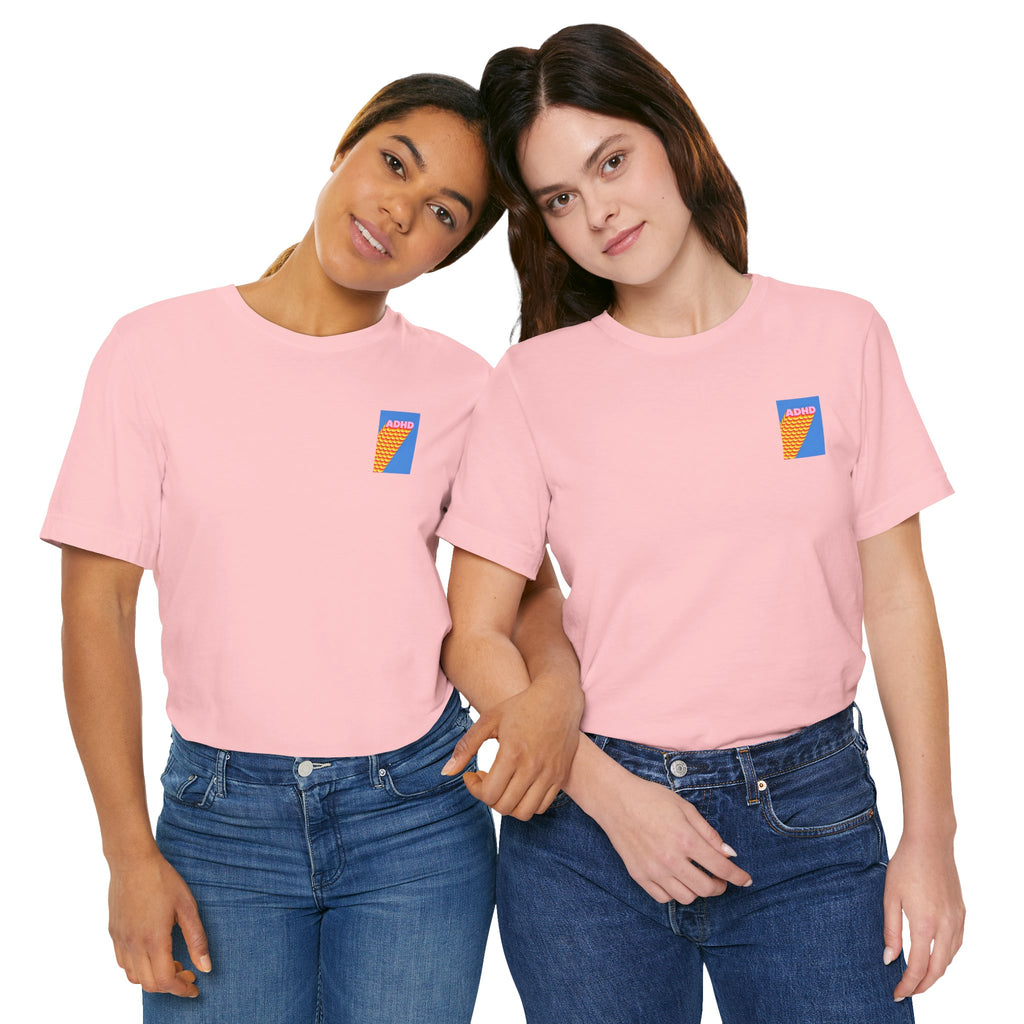 Adult Unisex ADHD Graphic T-Shirt, Colorful Neurodiversity Design