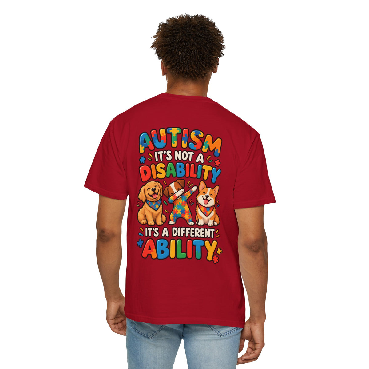 Adult Unisex "Autism Is Not a Disability Different Ability" T-Shirt