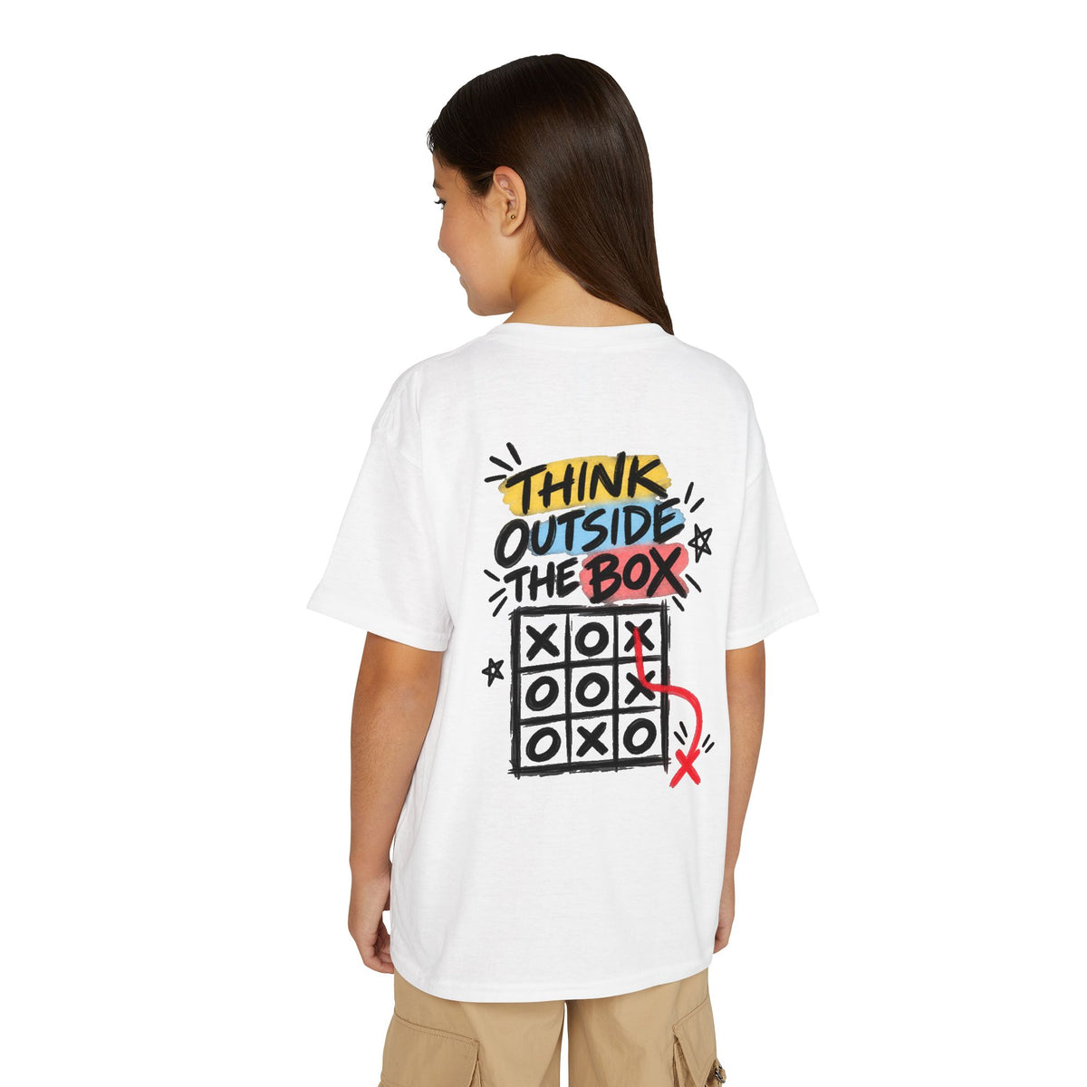 Youth Unisex "Think Outside the Box" Tic Tac Toe T-Shirt