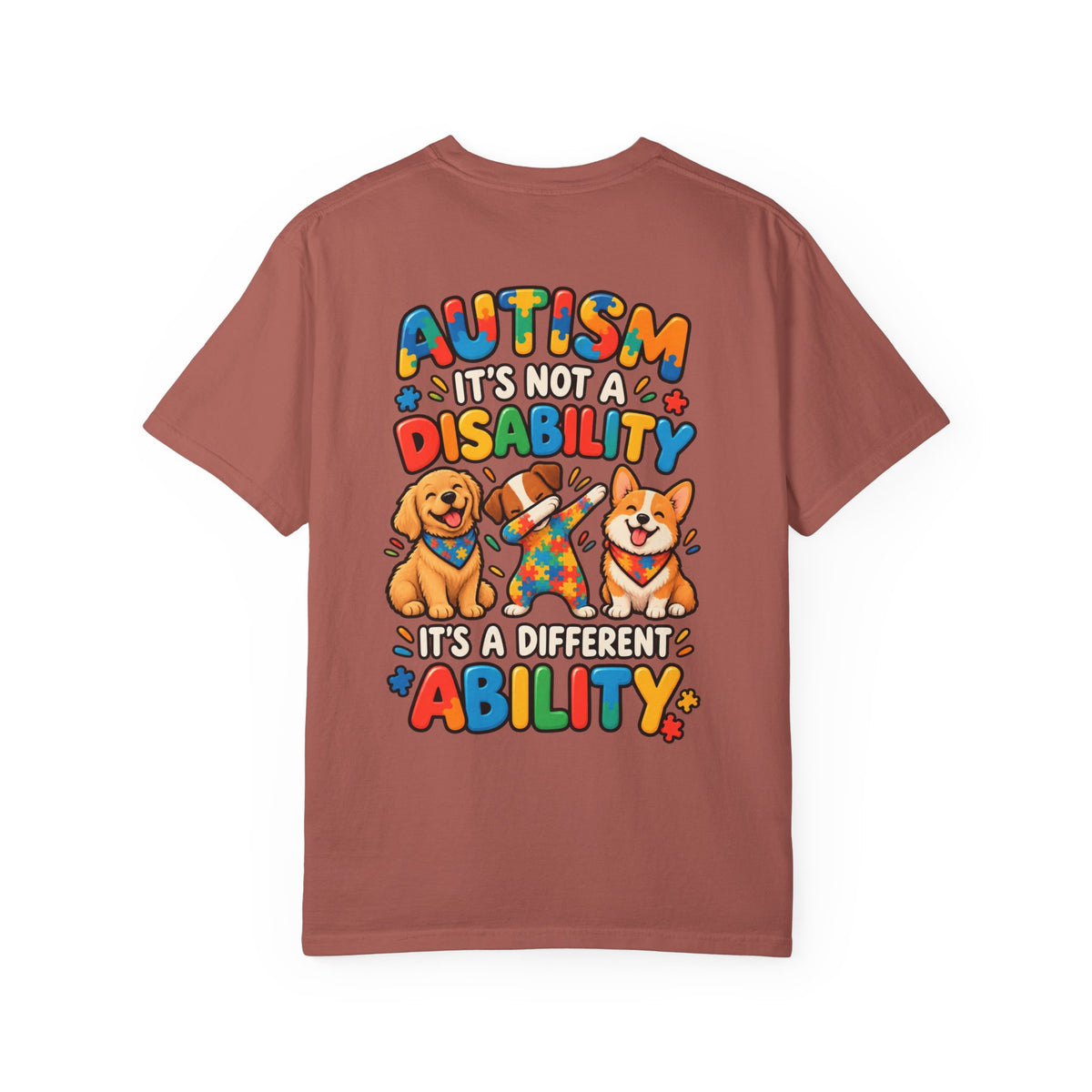Adult Unisex "Autism Is Not a Disability Different Ability" T-Shirt