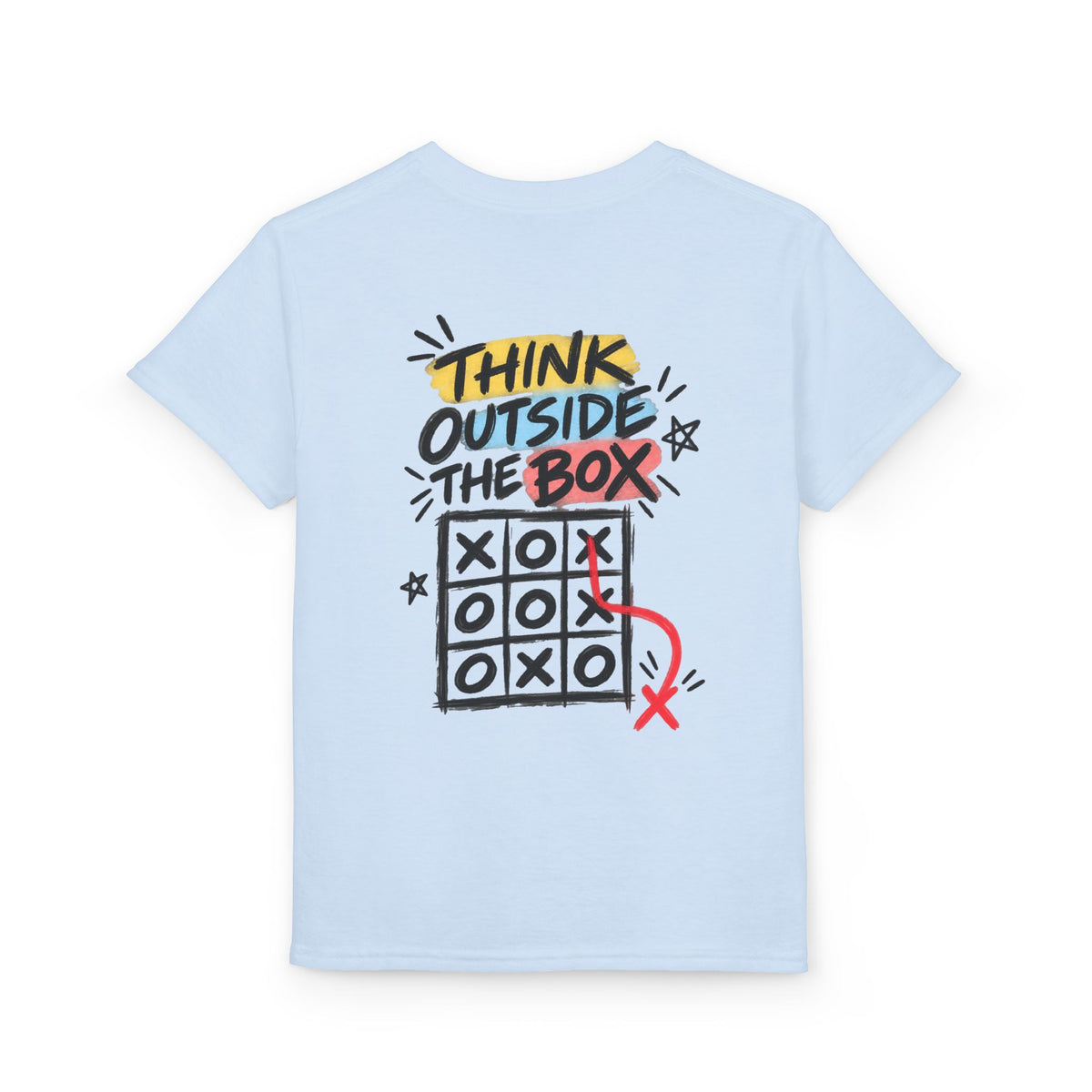 Youth Unisex "Think Outside the Box" Tic Tac Toe T-Shirt